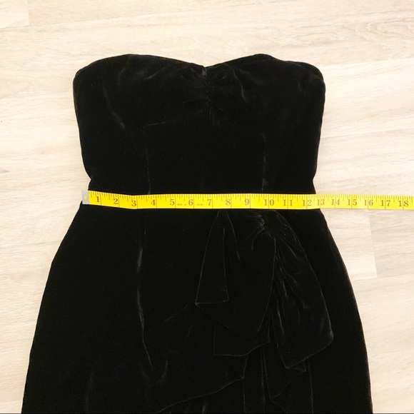 Marc Jacobs Silk Velvet Cocktail Party Strapless Black Dress - Picture 6 of 9